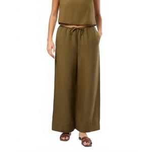 NEW ONIA air linen drawstring pant in olive